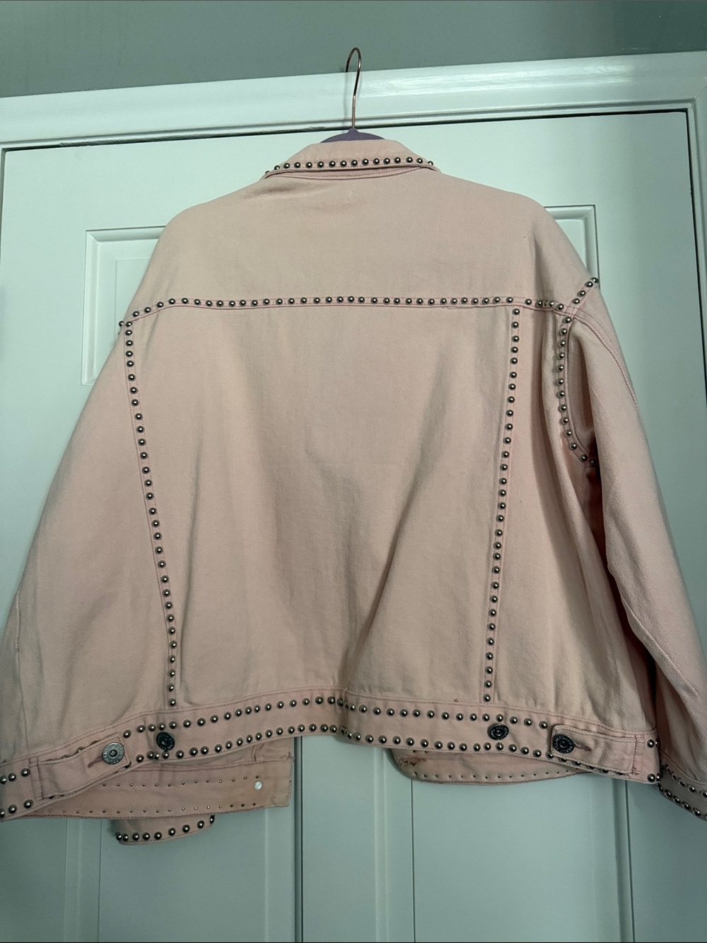 POL Light Pink Studded Denim Jacket - Picture 4 of 5